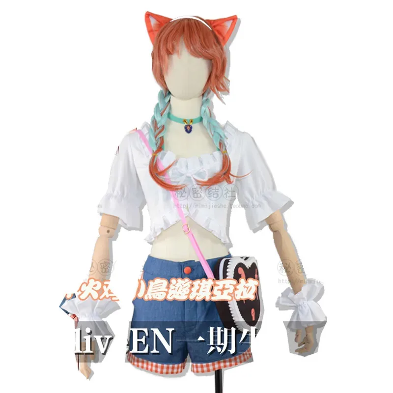 

qq6812021 аниме! Vtuber Hololive Takanashi Kiara боевой костюм прекрасная униформа косплей костюм наряд для вечеринки на Хэллоуин повседневная одежда для