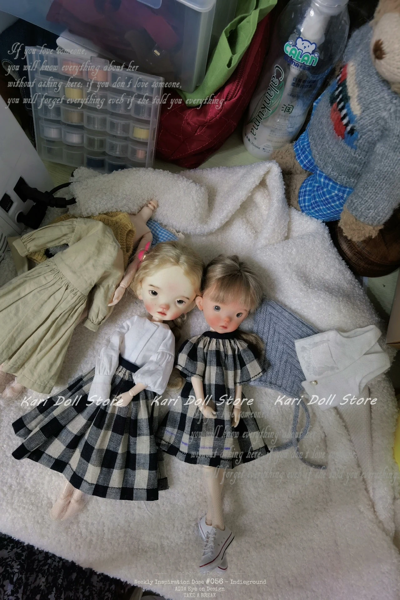 Kari Doll Clothes and skirts 2025 Plaid dress or skirt set for Landazz Landoudou Doll