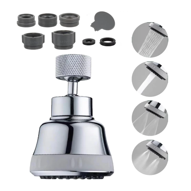

4 Function Anti-splash Bubbler Kitchen Faucet Aerator 360 Degree Swivel Tap Water Diffuser Water Filter Nozzle Mixer
