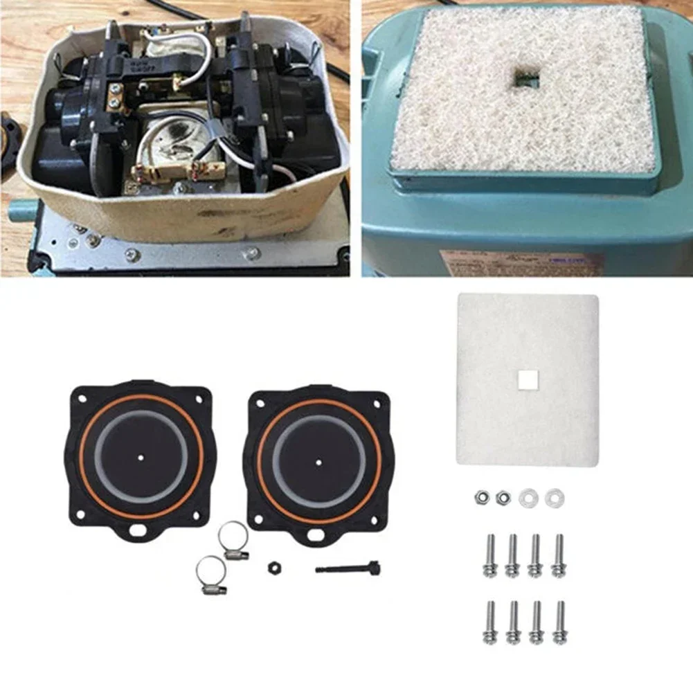 Air Pump Diaphragm Rebuild Repair Kit Air Valves/Filter Element For Hiblow For HP-80 For HP-60 Linear Septic Air Pump