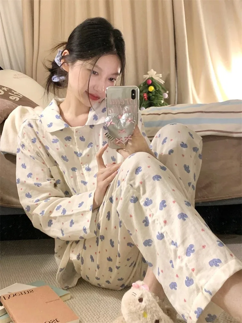 pigiama-in-puro-cotone-a-maniche-lunghe-per-neonati-abbigliamento-da-casa-in-cotone-e-lino-da-donna-nuovo-stile-primavera-estate-autunno-tessuto-morbido-e-confortevole