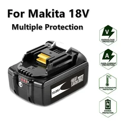 18V Makita Aste Lithium-ion Batteries with 5.0Ah, 6.0Ah, 9.0Ah, 12.0Ah, 18.0Ah for Replacing Power Tools BL1860B, BL1860, BL1850