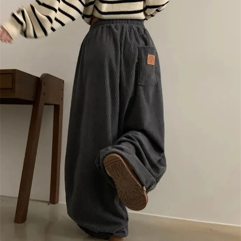 سراويل نسائية كاجوال عالية الخصر واسعة الساق فضفاضة تناسب مريحة ريترو Sle سروال قصير أنيق للسيدات #4