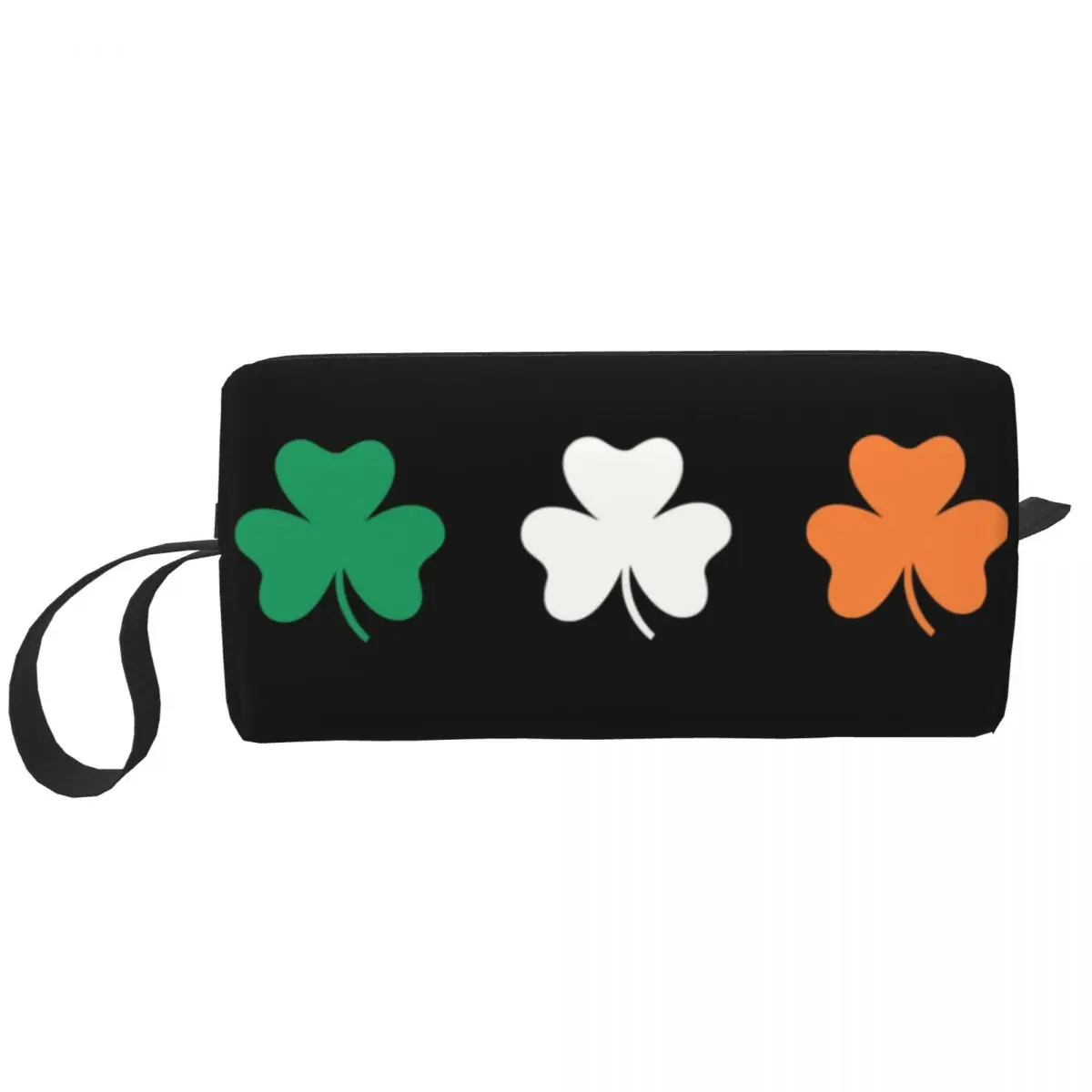 Cute Shamrock Ireland Flag Travel Toiletry Bag for Women Irish St Patricks Day Makeup Cosmetic Organizer Beauty Storage Dopp Kit