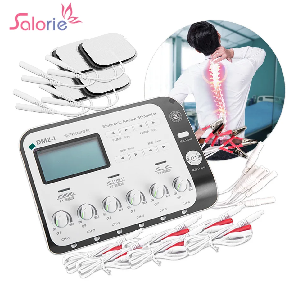 Aguja de acupuntura electroacupuntura de 6 canales de salida, estimulador muscular eléctrico, máquina TENS de fisioterapia, herramienta de masaje relajante