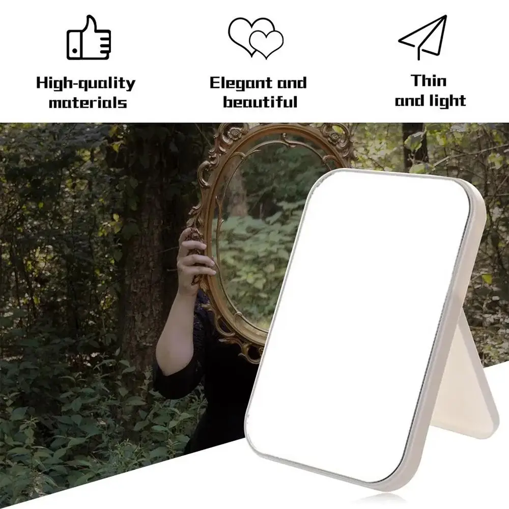 Folding Makeup Mirror Portable Makeup Mirror Student Desktop Small Dormitory Desktop Wholesale Mirror Square Mirrors Z8D8