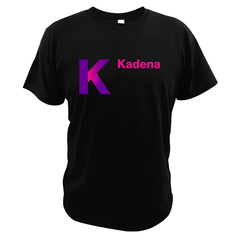 Kadena Crypto T Shirt KDA KuCoin Blockchain Cryptocurrency Men's Tee Tops 100% Cotton EU Size Short Sleeves TshirtsF