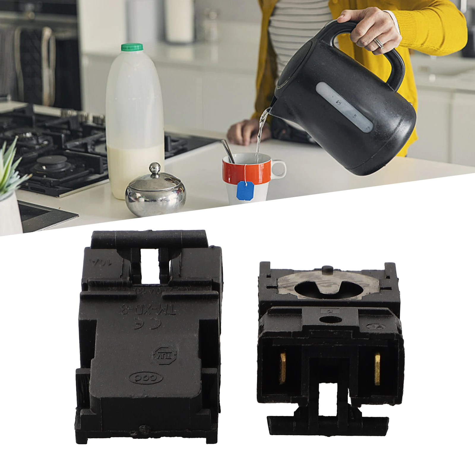 2PCS TMXD3 100240V 13A Electric Kettle Thermostat Switch Improve Kettle Performance Convenient Installation Button Switch image 5