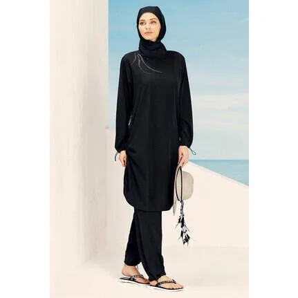 IQRAH Haşema H-2448 Black Hijab Swimsuit