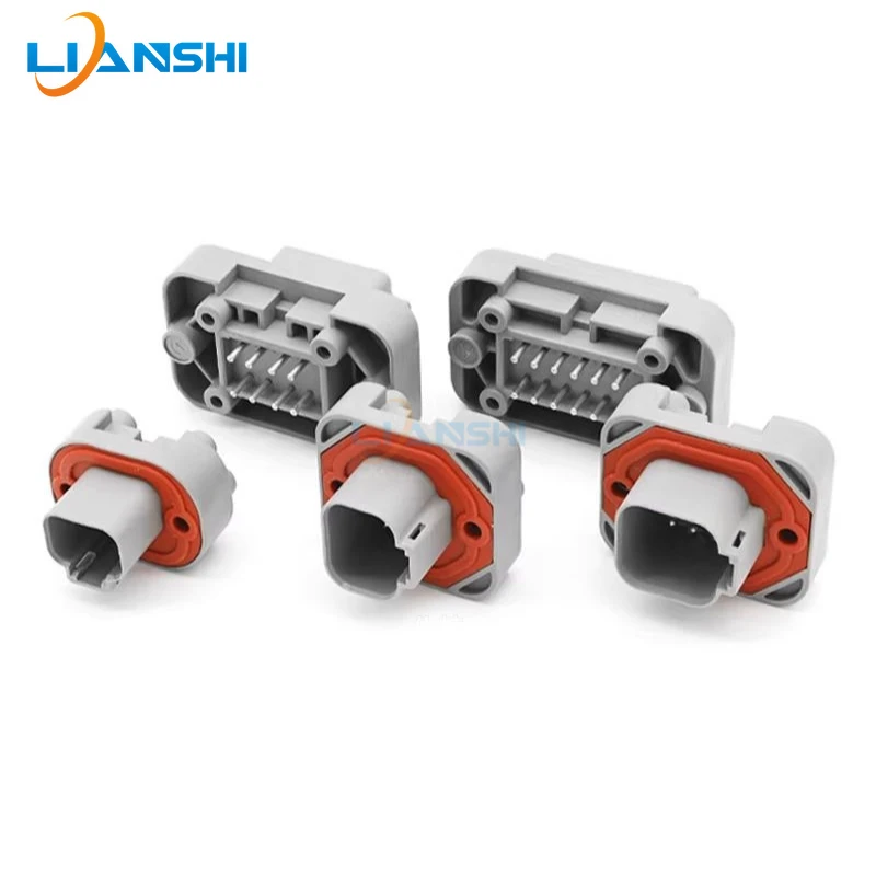 

DT15-4P Deutsch Waterproof Automotive Connector PCB Straight Pin Socket for Vehicle Circuit Board DT15-2P