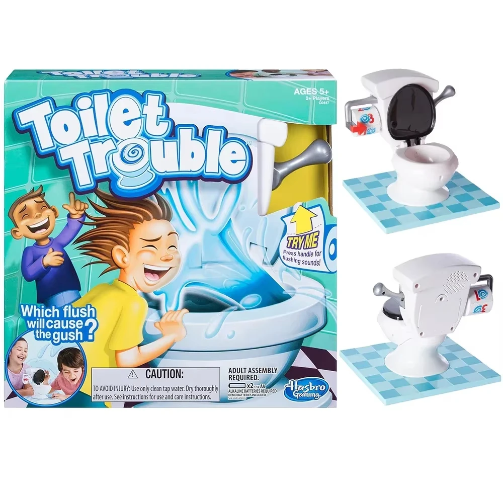 Toilet Trouble Puzzle Board Games Creative Trick Electric Crazy Squirt Toilet Parent Multiplayer Interactive Decompression Toys