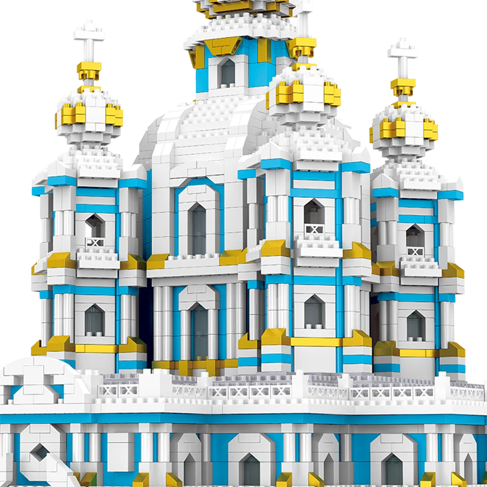 KNEW BUILT Cathedral Construction Set for Adults Russian Monastery Architectural Kits Toys Micro Mini Building Block Bricks Gift