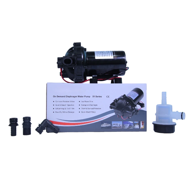 

24v diaphragm pump 3.0GPM 11.5LPM 60PSI 12V yachts boat water pump high pressure self-priming 2 meters