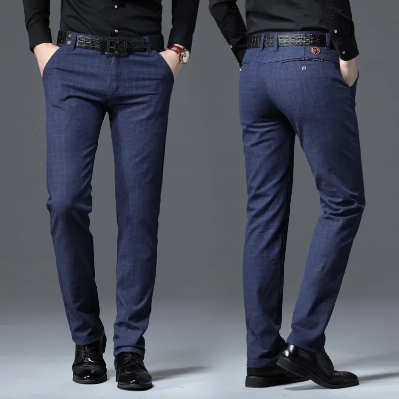 Spring Autumn New Fashion Mens Casual Pants High Quality Brand Business Pants Male Clothing Cotton Formal Trousers Men Clothing