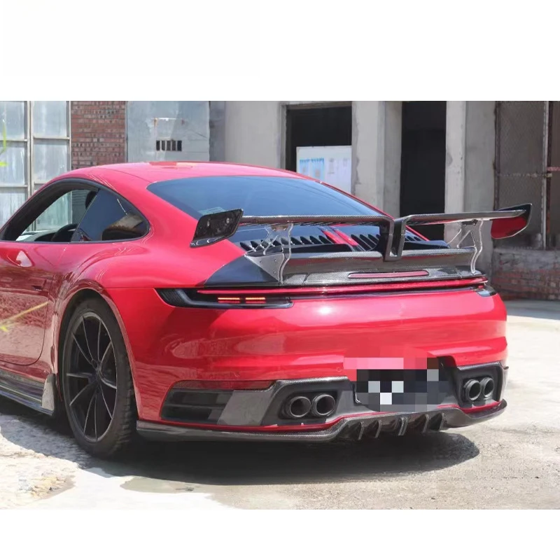Suitable for Porsche 992 Taeyehat rear spoiler, carbon fiber high-profile aerodynamic spoiler modification accessory