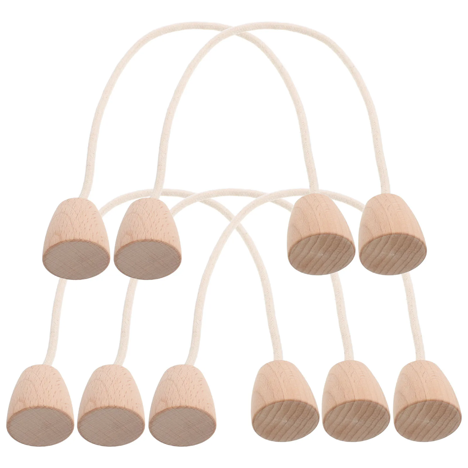 

5Pcs Wood Base Croquet Wickets Cotton Rope for Backyard Outdoor Game Lawn Recreation Replacement Accessories