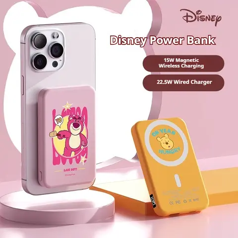 Disney Mickey Minnie fresa oso Pato Donald inalámbrico portátil bidireccional carga rápida banco de energía móvil 10000mah