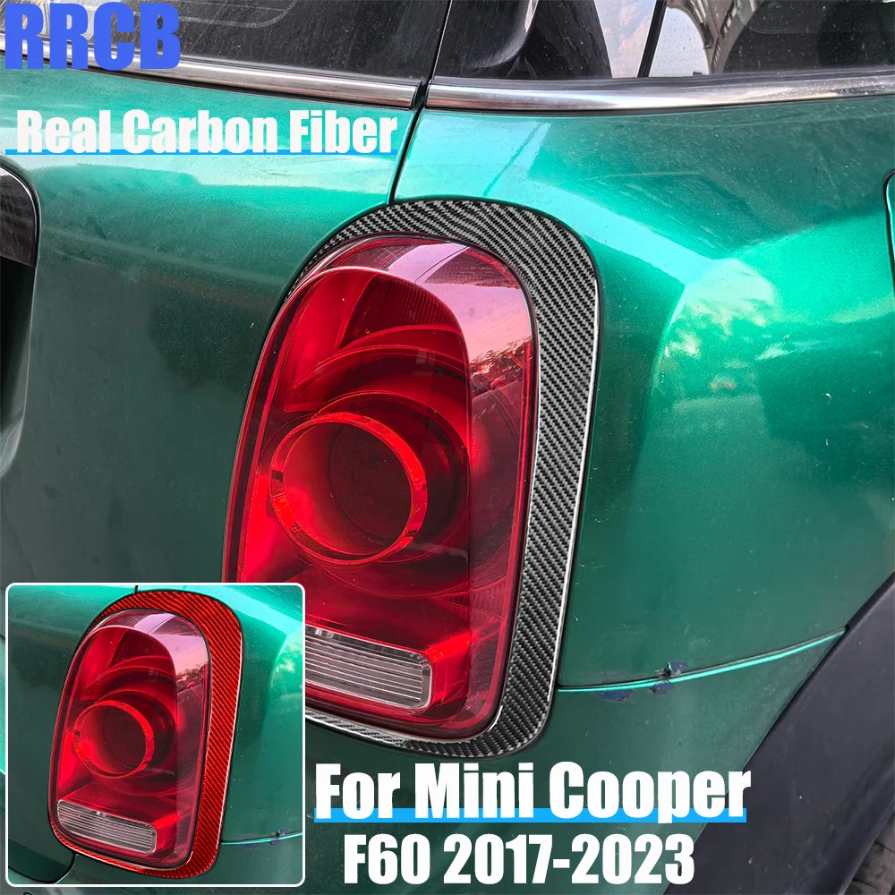 

Настоящее углеродное волокно, автомобильные аксессуары, задние фонари, накладка на рамку, мягкая наклейка на чехол для MINI F60 Countryman/Cooper 2017-2023