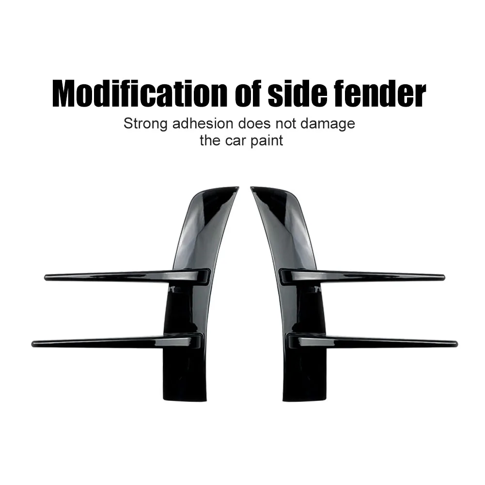 2Pcs Front Bumpers Lip for Mercedes Benz A180 A200 A220 W177 Car Side Vent Trim Spoiler Canards Splitter Car Styling Accessory