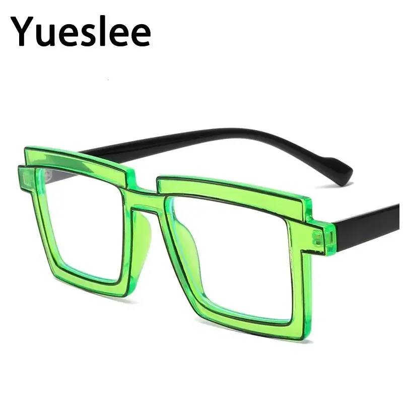 R56791 Cartoon Stripe Reading Glasses for Women Square Fashion Stitching Color Presbyopic Eyewear Dioptric +100 +200 +300