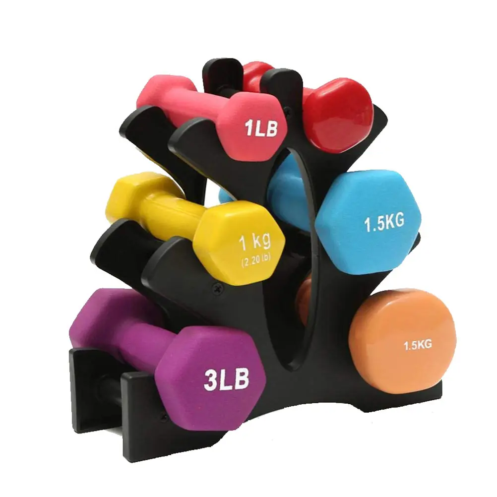 

Dumbbell Rack 3D Tripod Design Non-Slip Durable Pp Material Compact Fitness Equipment Stand Storage Holder For Home Gym Floor