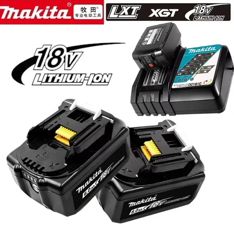 

✔✔✔ Makita 18V 6000mAh Lithium Battery, Fast Charging & Overheat Protection,Compatible with LXT PowerTools