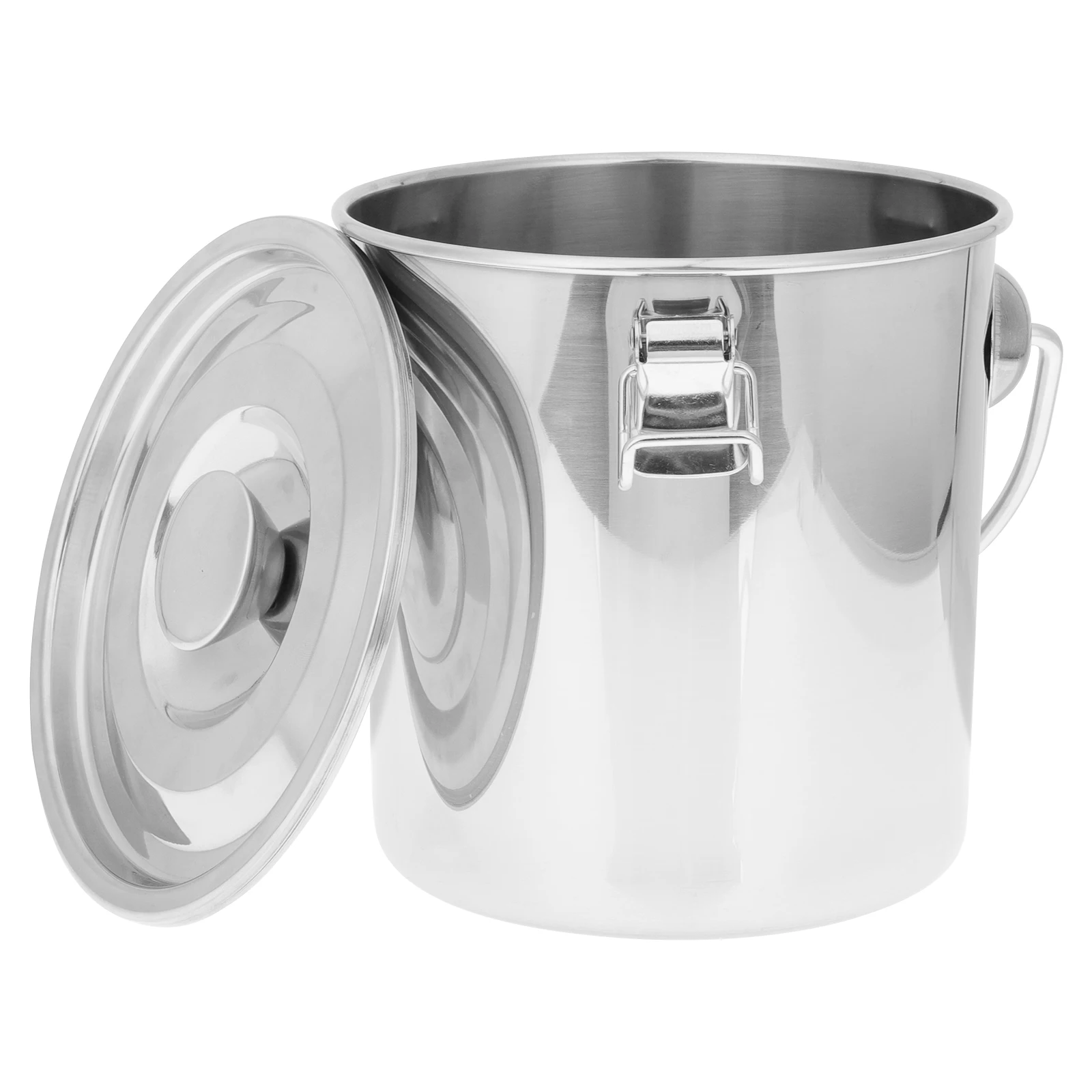 

Stainless Steel Airtight Bucket Portable Sealed Fire Extinguisher Camping Supplies Kitchen Storage Small Size Premium Quality