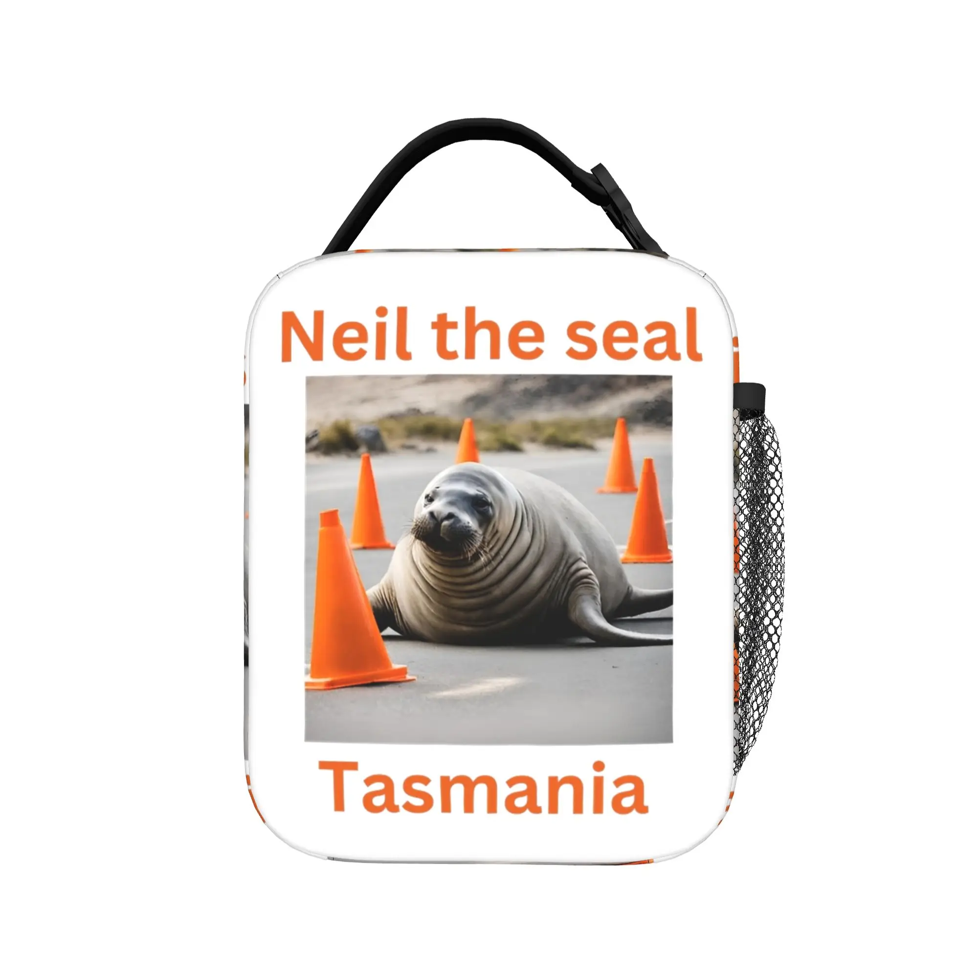 Tasmania Neil the Seal Thermal Insulated Lunch Bag for School  Portable Bento Box Thermal Cooler Food Box