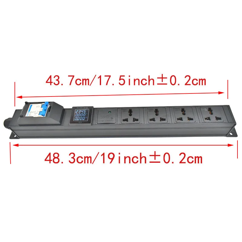 Imagem -02 - Faixa de Alimentação sem Fios Pdu Air Switch 16 Way Tomada Universal uk Adaptação Socket 16 a 32a