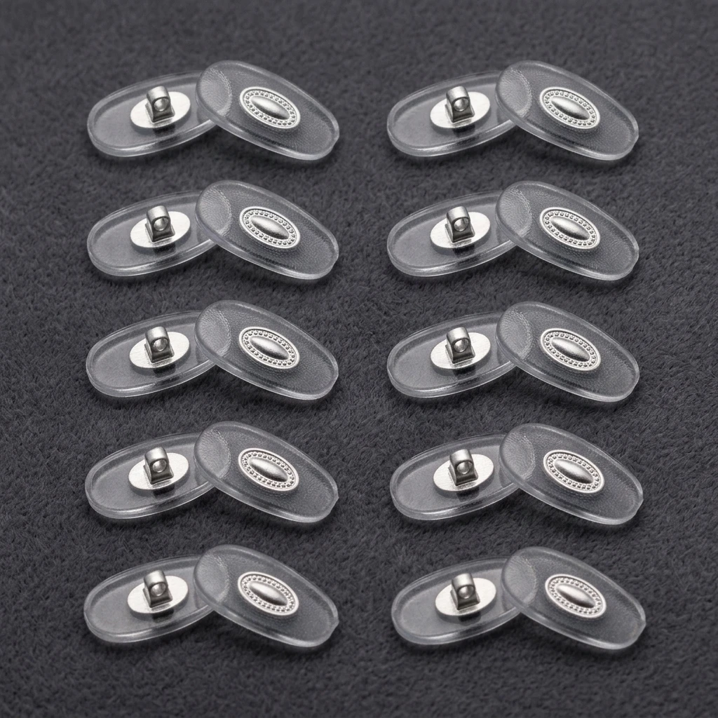 10 Pairs Anti-Slip Nose Pads Soft PVC Eyeglass Replacement Parts Comfortable for Optical Frame Maintenance Repair Kit