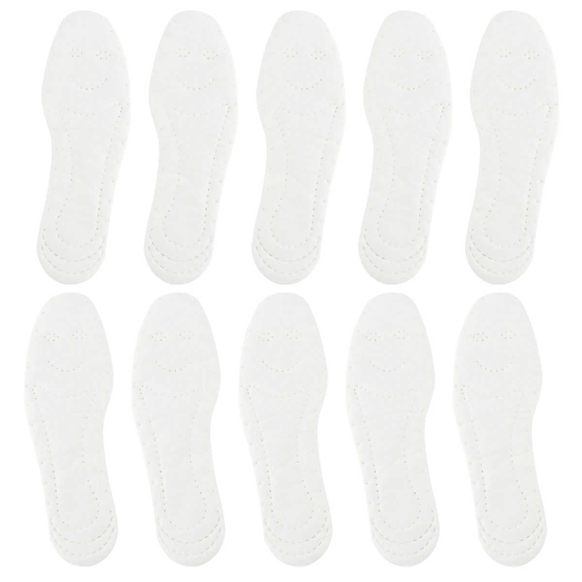 

5pcs 5 Pairs Universal Disposable Cotton Insoles Sweat Absorption Cuttable Shoes Insoles For Sports Travel Boating Comfortable