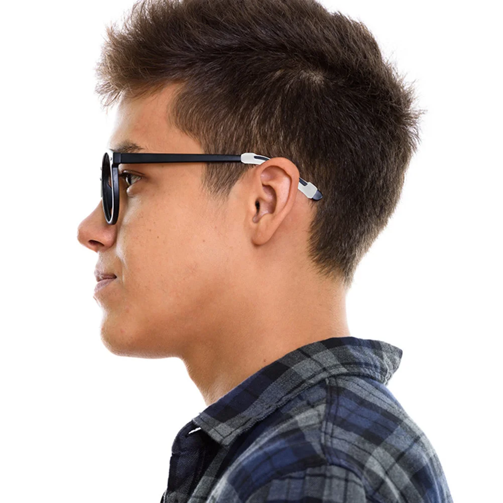 

15Pairs Anti-Skid Glasses Leg Covers Silicone Ear Grips Eyeglass Holders for Sports Running Swimming Gymnastics