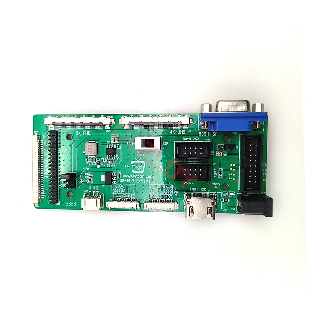 QK-809 TV T-CON Software Burning Adapter Board per RT809H RT809F Tcon program burner upgrade gamma burn-in tool SOP8 flash/ISP