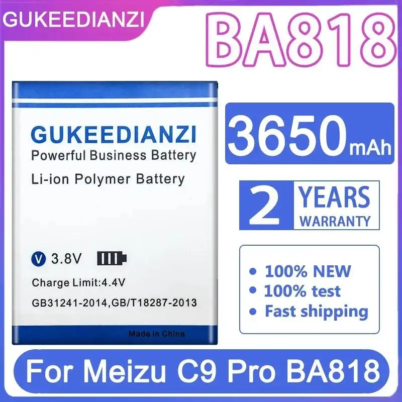 

3650mAh For Meizu C9 Pro BA818 Mobile Phone Battery Environmentally Friendly Reliable Power Supply