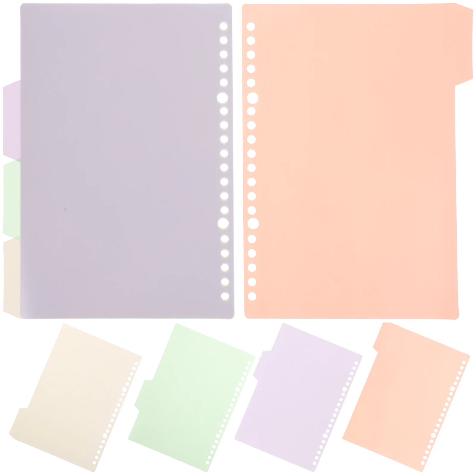 8Pcs Colorful Binder Dividers Aesthetic File Organizers Index Tabs for Notebooks Files Books Planners A5 Binder