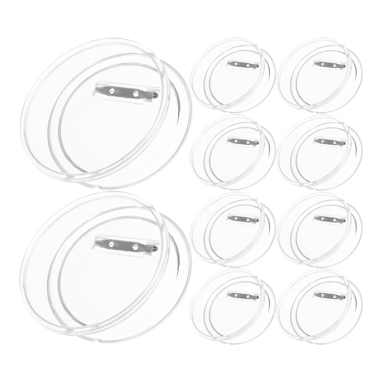 

10 Pcs Acrylic Badge Photo Frame 75MM Transparent Pins Craft Materials Custom Picture Button Pin Badge For Art Supplies