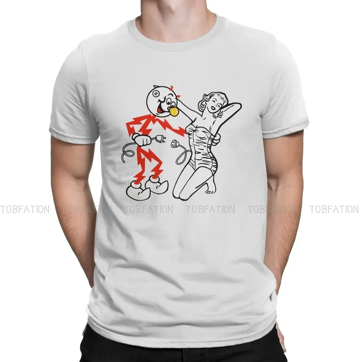 Remember Safety Knowledge Reddy Kilowatt Will Shock You T Shirt Vintage Graphic Teenager Summer Large Cotton Men's O-Neck TShirt