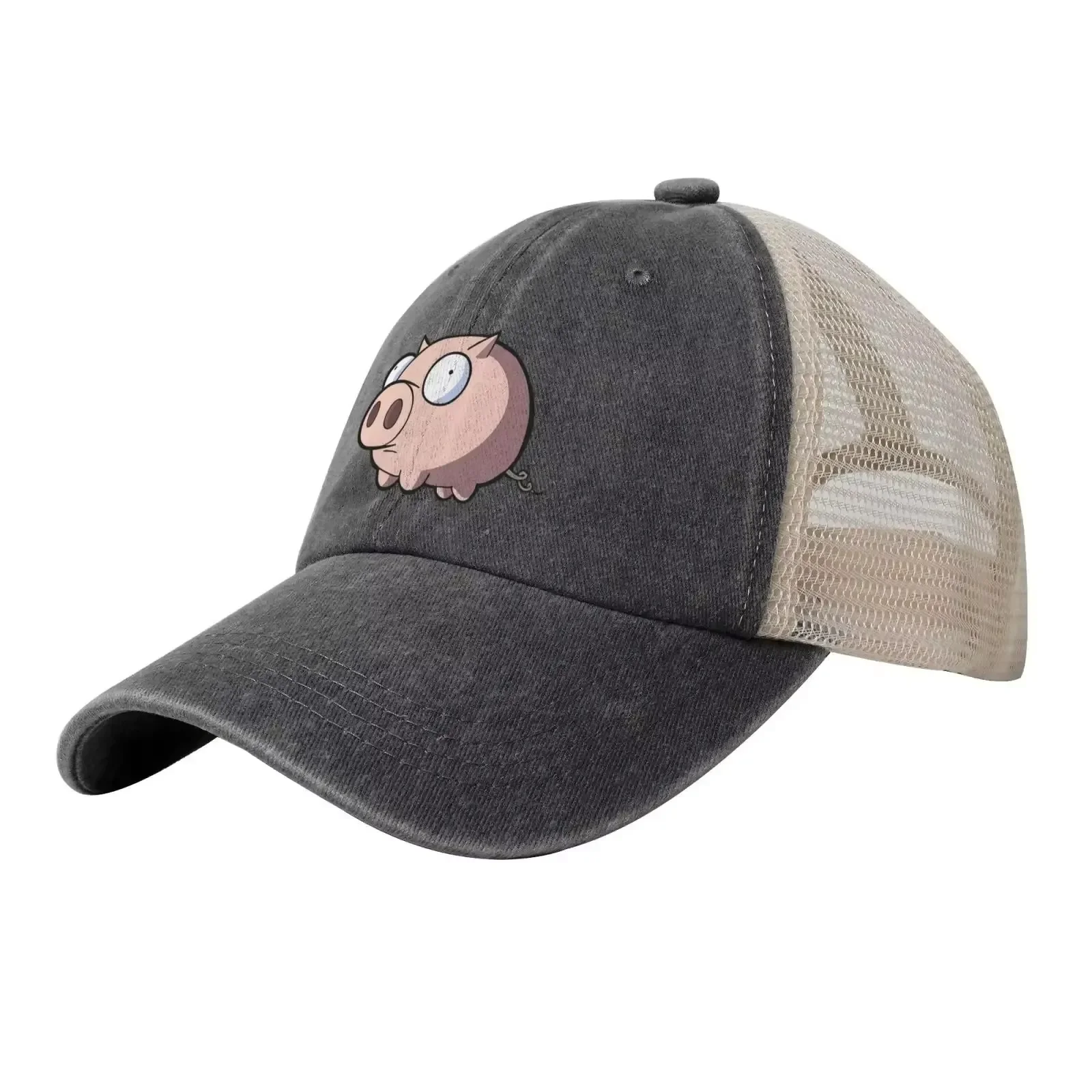 かわいい豚野球帽おかしい綿洗浄トラック運転手キャップ調節可能なバックメッシュ通気性お父さん帽子カジュアルアウトドアスポーツハイキング帽子