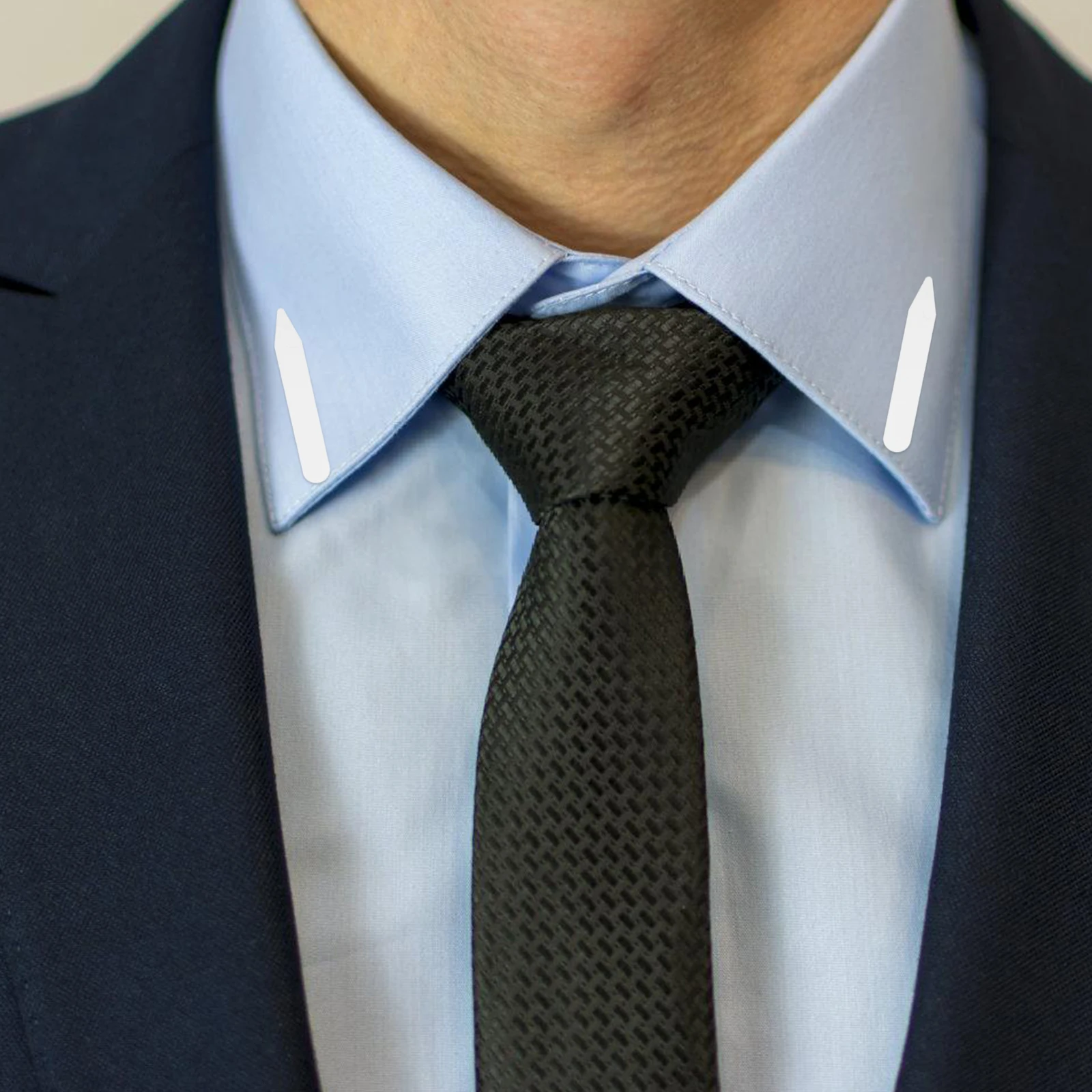 

200pcs Collar Stays White Plastic Shirt Inserts for Men Dress 3 Sizes 5CM 6 5CM 7CM Cuff Supports Neckline