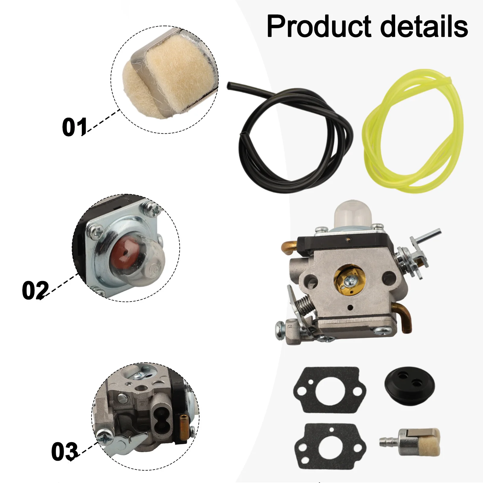 Reliable and Long lasting Carburetor Kit For For McCulloch For For 122HD45 122HD60 Chainsaw Replace OEM 523012401