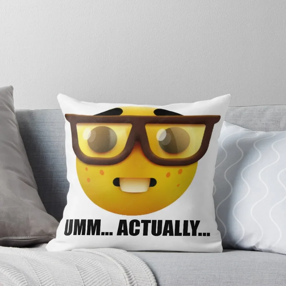 Umm... Actually... Nerd Meme Throw Pillow Christmas Pillowcase Cushions Cover ornamental pillows for living room pillow