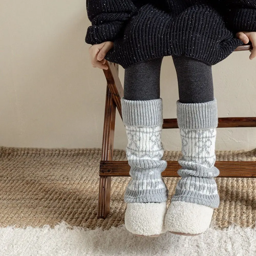 

Cute Harajuku Children's Leg Warmers Bow Japanese Style Knitted Foot Cover Sweet Kawaii Kids Long Socks Lady