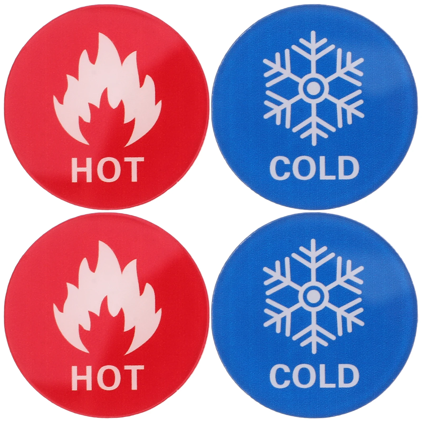 Hot Cold Water Heater Labels Acrylic Faucet Signs Clear Indicator Stickers Easy Install No Tools Suitable Home