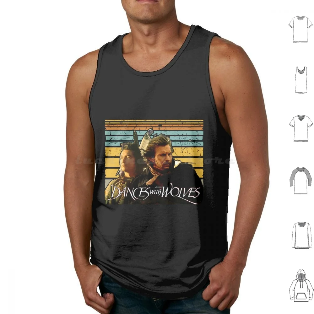 Dances With Wolves Tank Tops Print Cotton Dances With Wolves Wolves Wolf Dance Kevin Costner Movie Animals Nature Dances