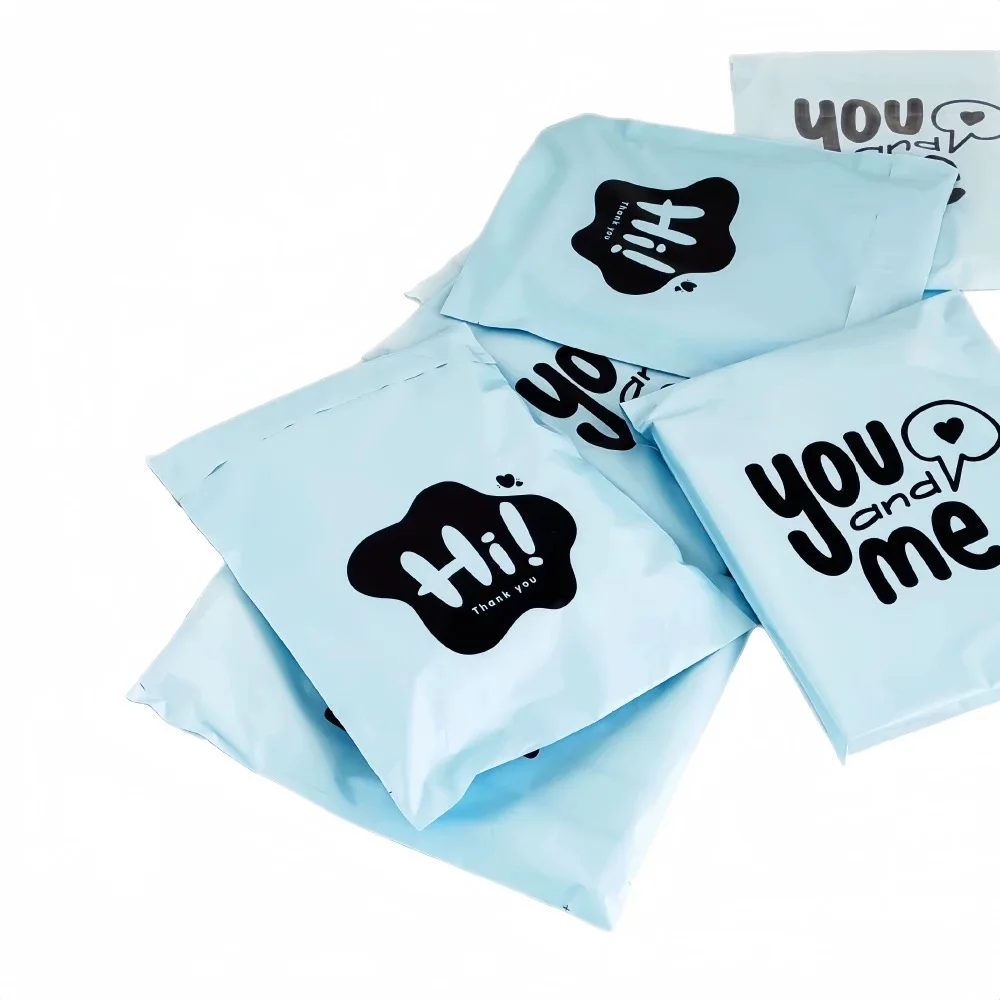 20 قطعة/السلع أكياس المغلف الشحن البلاستيك اكسبرس المغلف أكياس التخزين wathet اللون أكياس بريد ذاتية اللصق ختم حقيبة التخزين