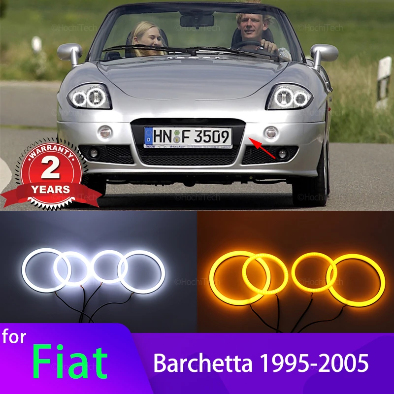 Switchback Cotton Light  Rings DRL LED Angel Eyes Kit For Fiat Barchetta 1995-2005 Cars Headlight Retrofit Accessories