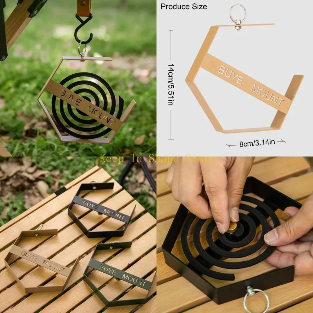 

U1JC Hexagonal Mozzies Coil Holder Outdoor Hotel Mozzies Coil Tray Camping Tool for Camping Home and Outdoor Gatherings