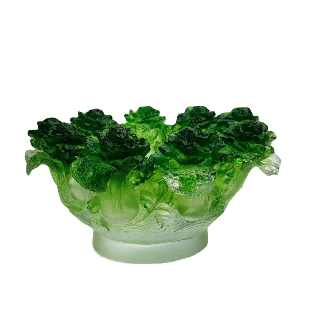 Kohlschale aus Kristallglas, Schmuckdekoration, Kunsthandwerk, Weinschrank, Geschenk zum Öffnen der Tür des Wohnzimmers und des Schlafzimmers