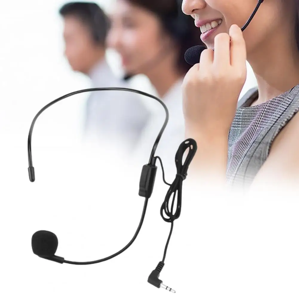 Lectures Microphone Plug Play Microphone Sound Wired Microphone Headset for Conference Speech Teaching Lectures for Guide