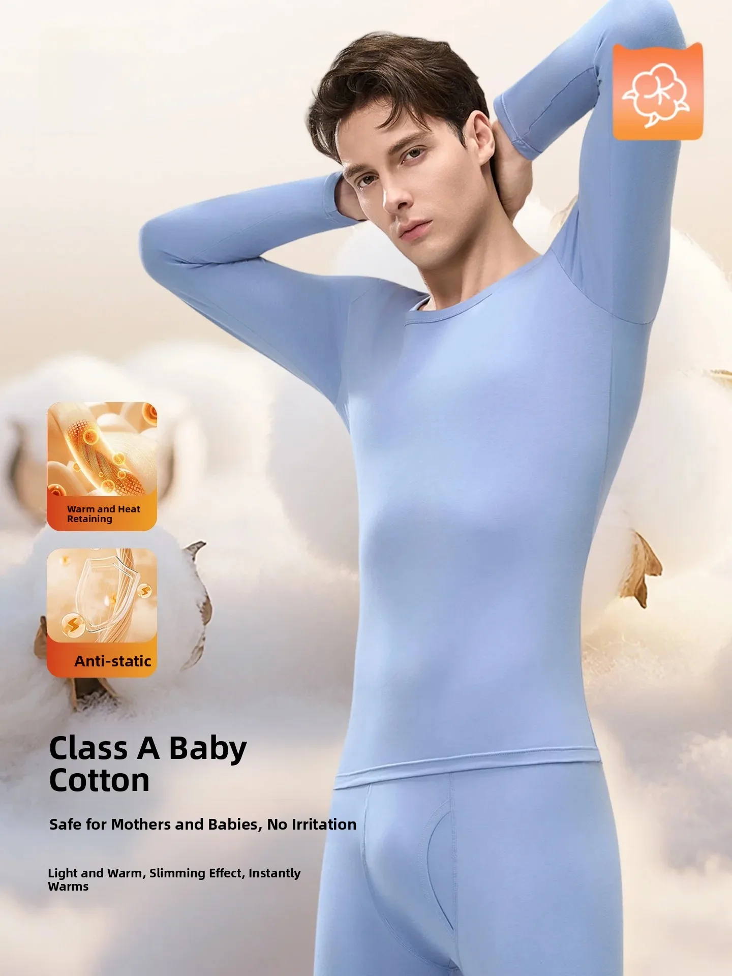 conjunto-de-ropa-interior-termica-de-algodon-puro-para-hombre-capa-base-clase-a-sueter-de-algodon-con-diseno-de-gato-panta